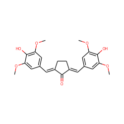 COc1cc(/C=C2\CC/C(=C\c3cc(OC)c(O)c(OC)c3)C2=O)cc(OC)c1O ZINC000003291934