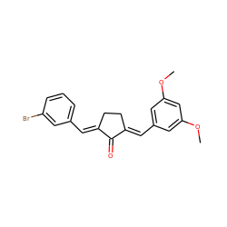 COc1cc(/C=C2\CC/C(=C\c3cccc(Br)c3)C2=O)cc(OC)c1 ZINC001772599486