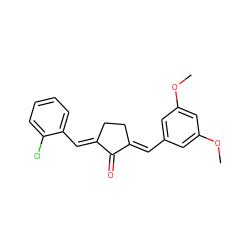 COc1cc(/C=C2\CC/C(=C\c3ccccc3Cl)C2=O)cc(OC)c1 ZINC001772618866