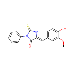 COc1cc(/C=C2\NC(=S)N(c3ccccc3)C2=O)ccc1O ZINC000100807452