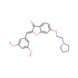 COc1cc(/C=C2\Oc3cc(OCCN4CCCC4)ccc3C2=O)cc(OC)c1 ZINC000299826270