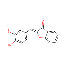 COc1cc(/C=C2\Oc3ccccc3C2=O)ccc1O ZINC000017147692