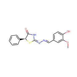 COc1cc(/C=N/N=C2\NC(=O)[C@H](c3ccccc3)S2)ccc1O ZINC000005670153