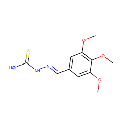 COc1cc(/C=N/NC(N)=S)cc(OC)c1OC ZINC000006403540