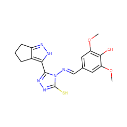 COc1cc(/C=N/n2c(S)nnc2-c2[nH]nc3c2CCC3)cc(OC)c1O ZINC000018166296