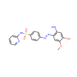 COc1cc(/N=N/c2ccc(S(=O)(=O)Nc3ccccn3)cc2)c(N)cc1O ZINC000103279575