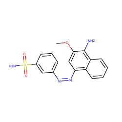 COc1cc(/N=N\c2cccc(S(N)(=O)=O)c2)c2ccccc2c1N ZINC000100133503