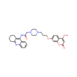 COc1cc(=O)oc2cc(OCCCN3CCN(CC(=O)Nc4c5c(nc6ccccc46)CCCC5)CC3)ccc12 ZINC000096271828