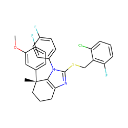 COc1cc([C@@]2(C)CCCc3nc(SCc4c(F)cccc4Cl)n(-c4ccc(F)cc4)c32)ccc1F ZINC001772650631