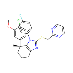 COc1cc([C@@]2(C)CCCc3nc(SCc4ncccn4)n(-c4ccc(F)cc4)c32)ccc1Cl ZINC001772584699