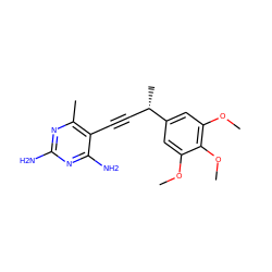 COc1cc([C@@H](C)C#Cc2c(C)nc(N)nc2N)cc(OC)c1OC ZINC000014968139
