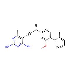 COc1cc([C@@H](C)C#Cc2c(C)nc(N)nc2N)ccc1-c1ccccc1C ZINC000040860464