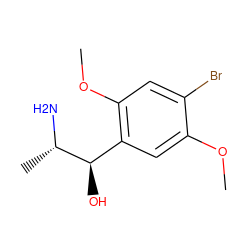 COc1cc([C@@H](O)[C@H](C)N)c(OC)cc1Br ZINC000013585286