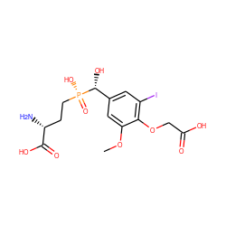 COc1cc([C@@H](O)[P@](=O)(O)CC[C@@H](N)C(=O)O)cc(I)c1OCC(=O)O ZINC001772574282