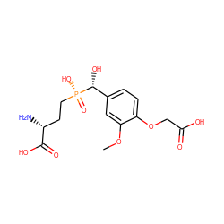 COc1cc([C@@H](O)[P@](=O)(O)CC[C@@H](N)C(=O)O)ccc1OCC(=O)O ZINC001772617352