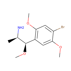 COc1cc([C@@H](OC)[C@@H](C)N)c(OC)cc1Br ZINC000003986724