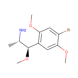 COc1cc([C@@H](OC)[C@H](C)N)c(OC)cc1Br ZINC000013585292