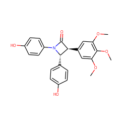 COc1cc([C@@H]2C(=O)N(c3ccc(O)cc3)[C@H]2c2ccc(O)cc2)cc(OC)c1OC ZINC000299819181