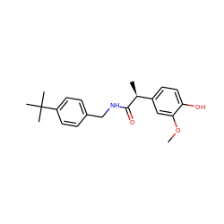 COc1cc([C@H](C)C(=O)NCc2ccc(C(C)(C)C)cc2)ccc1O ZINC000084689926