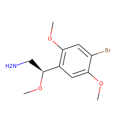 COc1cc([C@H](CN)OC)c(OC)cc1Br ZINC000013585274