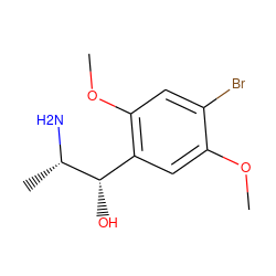 COc1cc([C@H](O)[C@H](C)N)c(OC)cc1Br ZINC000013585288