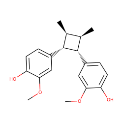 COc1cc([C@H]2[C@H](C)[C@H](C)[C@H]2c2ccc(O)c(OC)c2)ccc1O ZINC000040412591