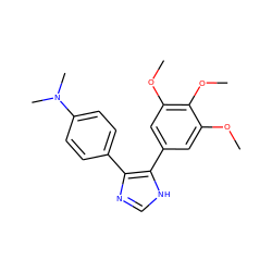 COc1cc(-c2[nH]cnc2-c2ccc(N(C)C)cc2)cc(OC)c1OC ZINC000013473123