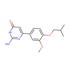 COc1cc(-c2cc(=O)[nH]c(N)n2)ccc1OCC(C)C ZINC000095560535