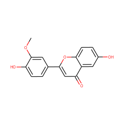 COc1cc(-c2cc(=O)c3cc(O)ccc3o2)ccc1O ZINC000000488235