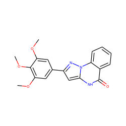 COc1cc(-c2cc3[nH]c(=O)c4ccccc4n3n2)cc(OC)c1OC ZINC000043079890