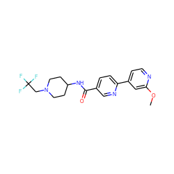 COc1cc(-c2ccc(C(=O)NC3CCN(CC(F)(F)F)CC3)cn2)ccn1 ZINC000299852224