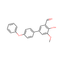 COc1cc(-c2ccc(Oc3ccccc3)cc2)cc(C=O)c1O ZINC000169699591