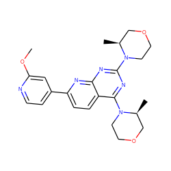 COc1cc(-c2ccc3c(N4CCOC[C@@H]4C)nc(N4CCOC[C@@H]4C)nc3n2)ccn1 ZINC000139675638