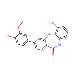 COc1cc(-c2ccc3c(c2)Nc2c(O)cccc2NC3=O)ccc1O ZINC000043016190