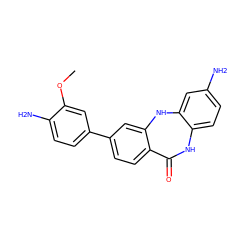 COc1cc(-c2ccc3c(c2)Nc2cc(N)ccc2NC3=O)ccc1N ZINC000028710748