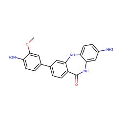 COc1cc(-c2ccc3c(c2)Nc2ccc(N)cc2NC3=O)ccc1N ZINC000028710742