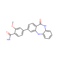 COc1cc(-c2ccc3c(c2)Nc2ccccc2NC3=O)ccc1C(N)=O ZINC000028710732