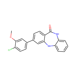 COc1cc(-c2ccc3c(c2)Nc2ccccc2NC3=O)ccc1Cl ZINC000028710728