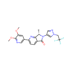 COc1cc(-c2ccc3c(n2)[C@H](C)N(c2cnn(CC(F)(F)F)c2)C3=O)cnc1OC ZINC000072315851