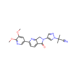 COc1cc(-c2ccc3c(n2)CN(c2cnn(C(C)(C)C#N)c2)C3=O)cnc1OC ZINC000168892219