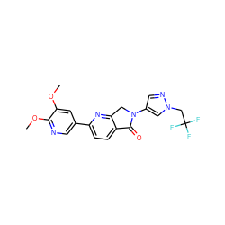 COc1cc(-c2ccc3c(n2)CN(c2cnn(CC(F)(F)F)c2)C3=O)cnc1OC ZINC000114215305