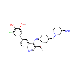 COc1cc(-c2ccc3ncc(C(C)=O)c(N[C@H]4CC[C@H](CN5CCC[C@@H](N)C5)CC4)c3c2)cc(Cl)c1O ZINC000473179720