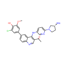 COc1cc(-c2ccc3ncc(C(C)=O)c(Nc4ccc(N5CC[C@@H](N)C5)nc4)c3c2)cc(Cl)c1O ZINC000114037584