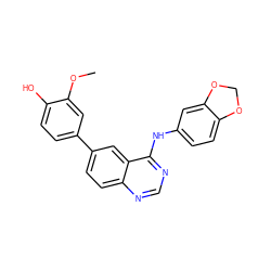 COc1cc(-c2ccc3ncnc(Nc4ccc5c(c4)OCO5)c3c2)ccc1O ZINC000143115242