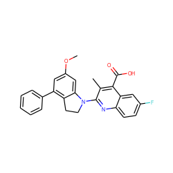 COc1cc(-c2ccccc2)c2c(c1)N(c1nc3ccc(F)cc3c(C(=O)O)c1C)CC2 ZINC000029466913