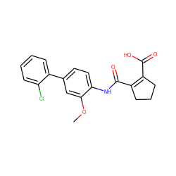 COc1cc(-c2ccccc2Cl)ccc1NC(=O)C1=C(C(=O)O)CCC1 ZINC000027657086