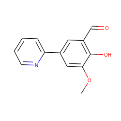 COc1cc(-c2ccccn2)cc(C=O)c1O ZINC000031995893