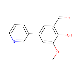 COc1cc(-c2cccnc2)cc(C=O)c1O ZINC000031995898