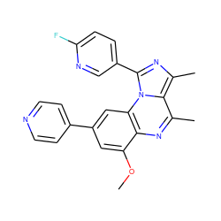 COc1cc(-c2ccncc2)cc2c1nc(C)c1c(C)nc(-c3ccc(F)nc3)n12 ZINC000653784969