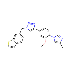 COc1cc(-c2cn(Cc3ccc4ccsc4c3)nn2)ccc1-n1cnc(C)c1 ZINC000072116498